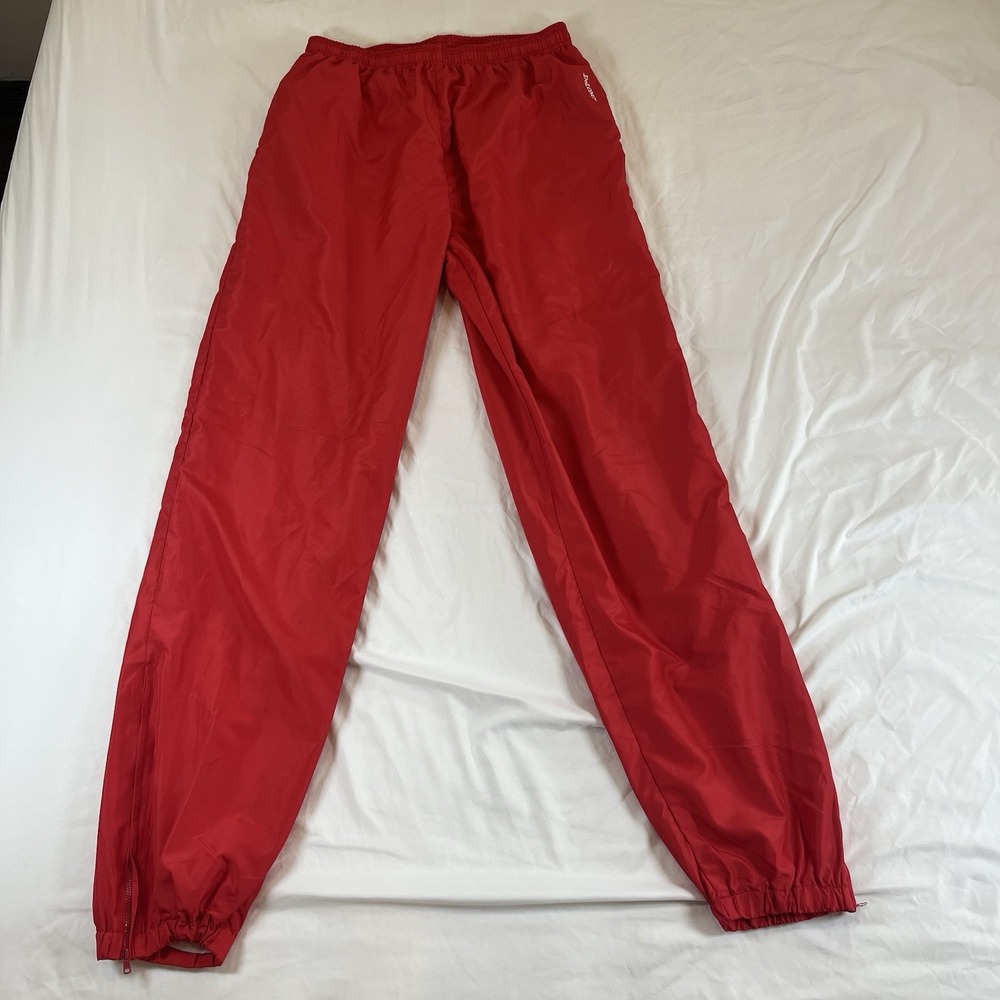 Delong Pants Men‎ XXL Red VTG 80s Track Basketball Sports Stretch Waist